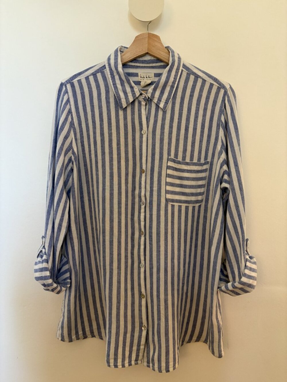 Nicole Miller Striped Button Up Shirt